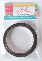 Black foam tape - 1 mm
